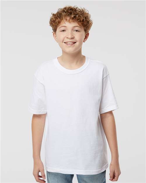 M&O 4850 Youth Gold Soft Touch T-Shirt - Front view