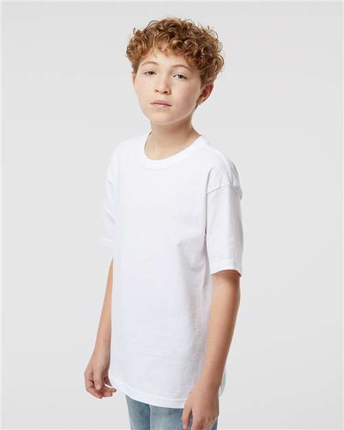 M&O 4850 Youth Gold Soft Touch T-Shirt - Side view