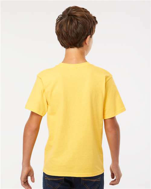 M&O 4850 Youth Gold Soft Touch T-Shirt - Back view
