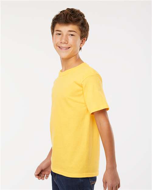 M&O 4850 Youth Gold Soft Touch T-Shirt - Side view