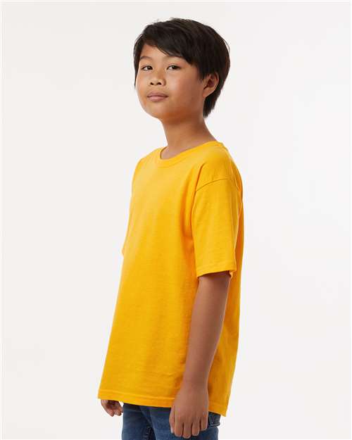 M&O 4850 Youth Gold Soft Touch T-Shirt - Side view
