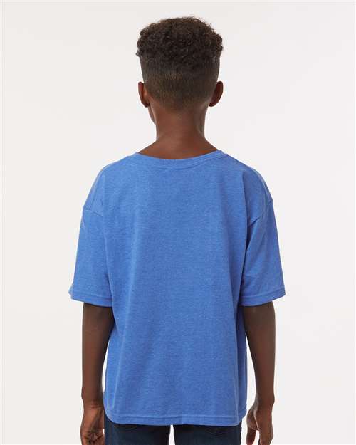 M&O 4850 Youth Gold Soft Touch T-Shirt - Back view