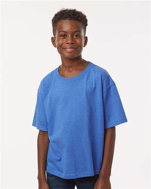 M&O 4850 Youth Gold Soft Touch T-Shirt - Front view