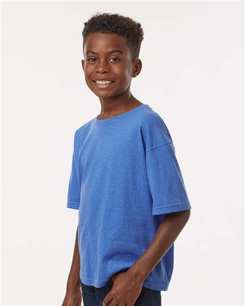 M&O 4850 Youth Gold Soft Touch T-Shirt - Side view