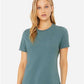 BELLA  CANVAS 6400CVC Women?s Relaxed Fit Heather CVC Tee - Front view