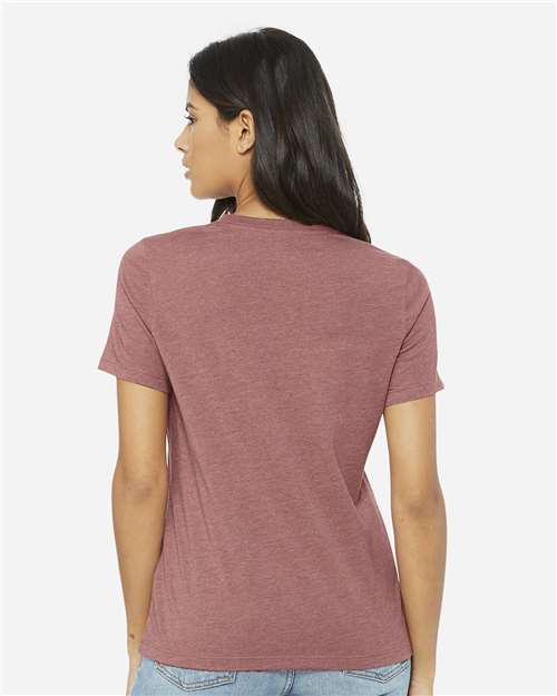 BELLA  CANVAS 6400CVC Women?s Relaxed Fit Heather CVC Tee - Back view