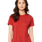 BELLA  CANVAS 6400CVC Women?s Relaxed Fit Heather CVC Tee - Front view