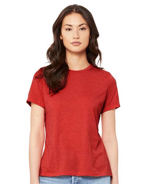 BELLA  CANVAS 6400CVC Women?s Relaxed Fit Heather CVC Tee - Front view