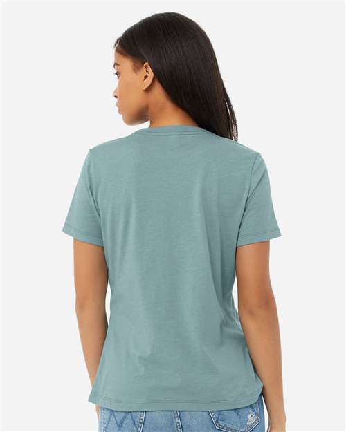 BELLA  CANVAS 6400CVC Women?s Relaxed Fit Heather CVC Tee - Back view