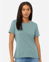 BELLA  CANVAS 6400CVC Women?s Relaxed Fit Heather CVC Tee - Front view