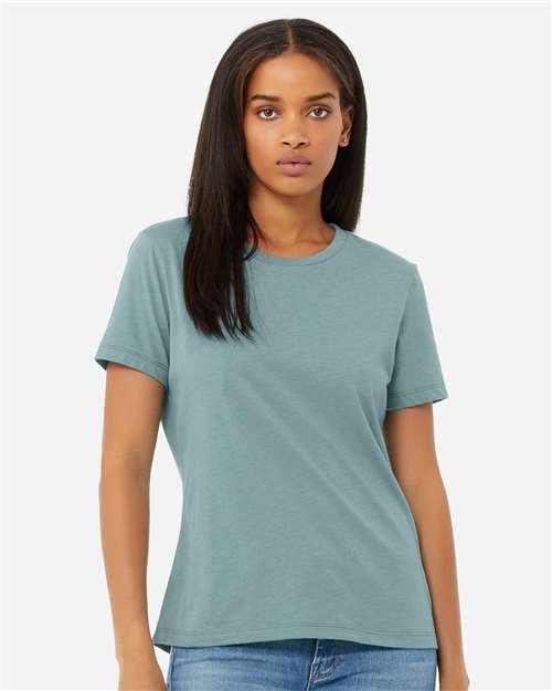 BELLA  CANVAS 6400CVC Women?s Relaxed Fit Heather CVC Tee - Front view