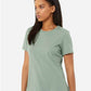 BELLA  CANVAS 6400CVC Women?s Relaxed Fit Heather CVC Tee - Side view