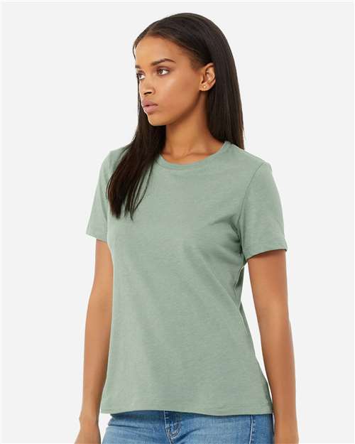 BELLA  CANVAS 6400CVC Women?s Relaxed Fit Heather CVC Tee - Side view