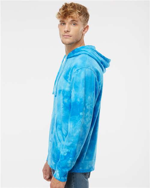 Independent Trading Co. PRM4500TD Unisex Midweight Tie-Dyed Hooded Sweatshirt - Side view