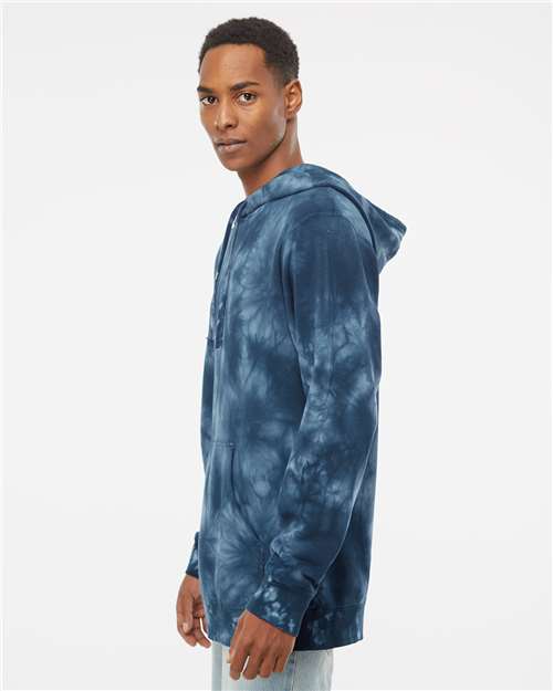 Independent Trading Co. PRM4500TD Unisex Midweight Tie-Dyed Hooded Sweatshirt - Side view