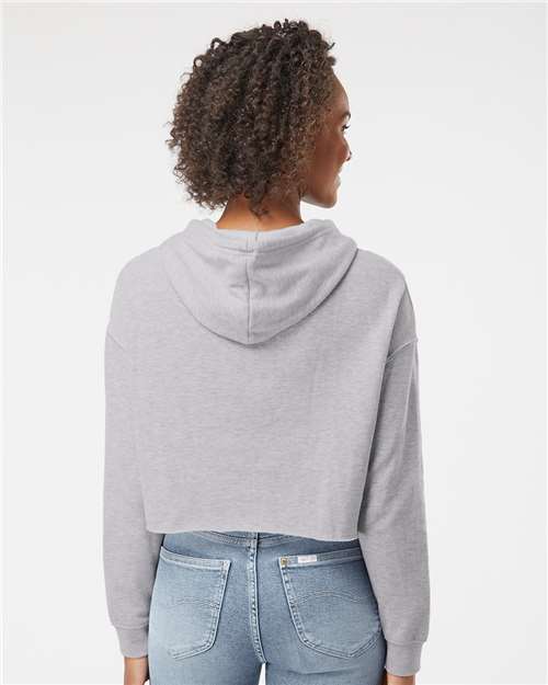 Independent Trading Co. AFX64CRP Women?s Lightweight Crop Hooded Sweatshirt - Back view