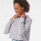 Independent Trading Co. AFX64CRP Women?s Lightweight Crop Hooded Sweatshirt - Side view