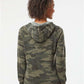 Independent Trading Co. PRM2500 Women?s Lightweight California Wave Wash Hooded Sweatshirt - Back view