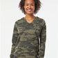 Independent Trading Co. PRM2500 Women?s Lightweight California Wave Wash Hooded Sweatshirt - Front view