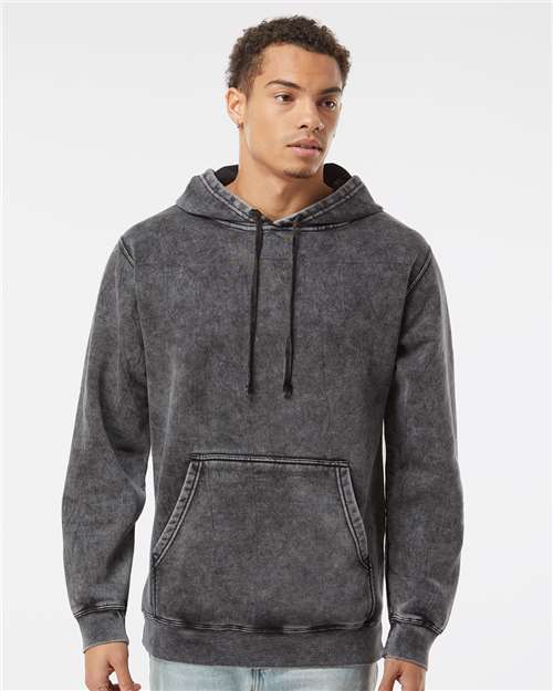 Independent Trading Co. PRM4500MW Unisex Midweight Mineral Wash Hooded Sweatshirt - Front view