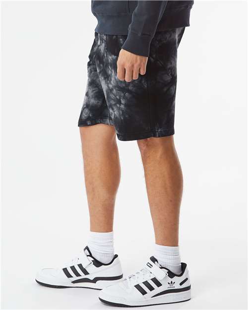 Independent Trading Co. PRM50STTD Unisex Tie-Dyed Fleece Shorts - Side view