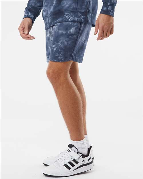 Independent Trading Co. PRM50STTD Unisex Tie-Dyed Fleece Shorts - Side view