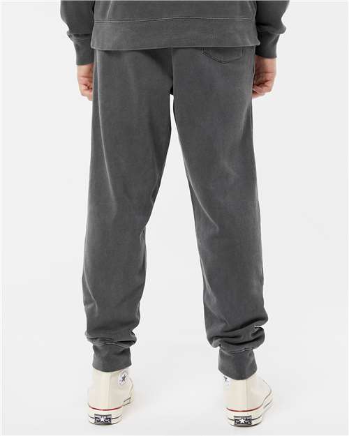 Independent Trading Co. PRM50PTPD Unisex Pigment-Dyed Fleece Sweatpants - Back view