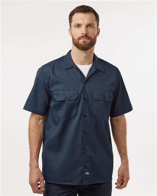 Dickies 2574 Men's Short Sleeve Work Shirt - Front view