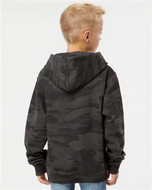 Independent Trading Co. SS4001Y Youth Midweight Hooded Sweatshirt - Back view