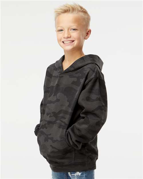Independent Trading Co. SS4001Y Youth Midweight Hooded Sweatshirt - Side view