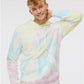 Independent Trading Co. PRM4500TD Unisex Midweight Tie-Dyed Hooded Sweatshirt - Front view