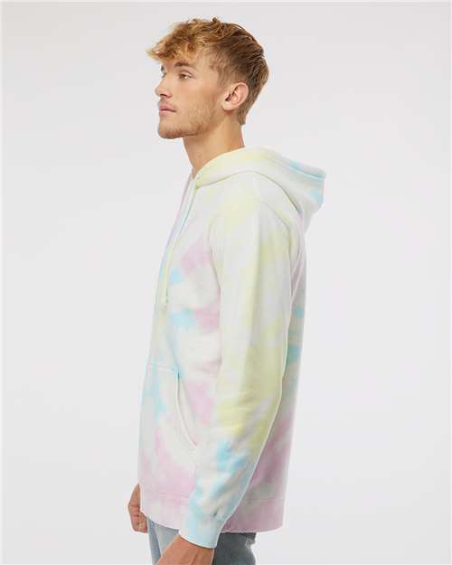 Independent Trading Co. PRM4500TD Unisex Midweight Tie-Dyed Hooded Sweatshirt - Side view
