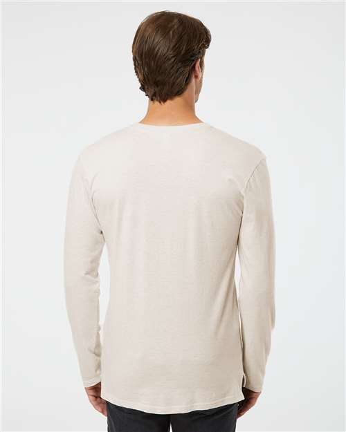 LAT 6918 Unisex Fine Jersey Long Sleeve Tee - Back view
