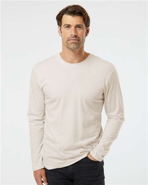 LAT 6918 Unisex Fine Jersey Long Sleeve Tee - Front view