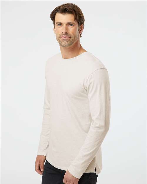 LAT 6918 Unisex Fine Jersey Long Sleeve Tee - Side view