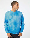 Independent Trading Co. PRM3500TD Unisex Midweight Tie-Dyed Crewneck Sweatshirt - Front view