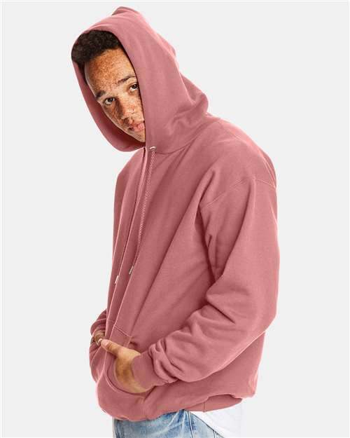 Hanes F170 Unisex Ultimate Cotton? Hooded Sweatshirt - Side view