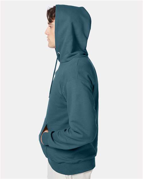 Hanes F170 Unisex Ultimate Cotton? Hooded Sweatshirt - Side view