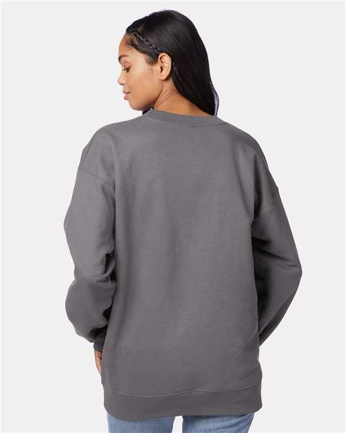 Hanes F260 Unisex Ultimate Cotton? Crewneck Sweatshirt - Back view