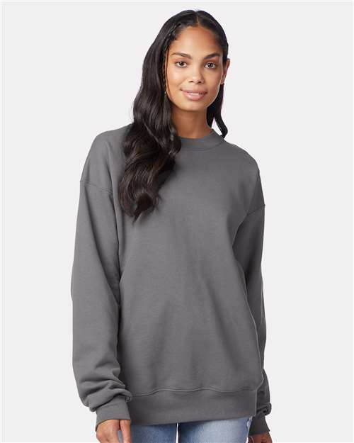 Hanes F260 Unisex Ultimate Cotton? Crewneck Sweatshirt - Front view