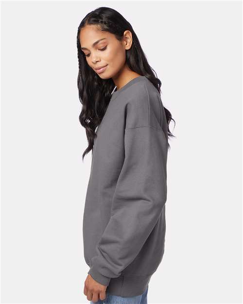 Hanes F260 Unisex Ultimate Cotton? Crewneck Sweatshirt - Side view