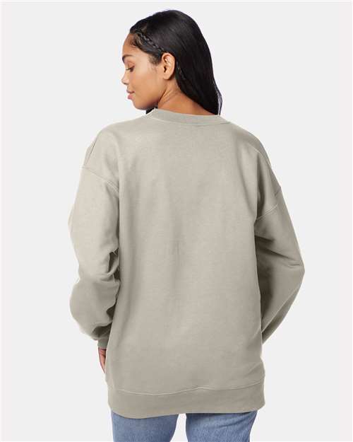 Hanes F260 Unisex Ultimate Cotton? Crewneck Sweatshirt - Back view