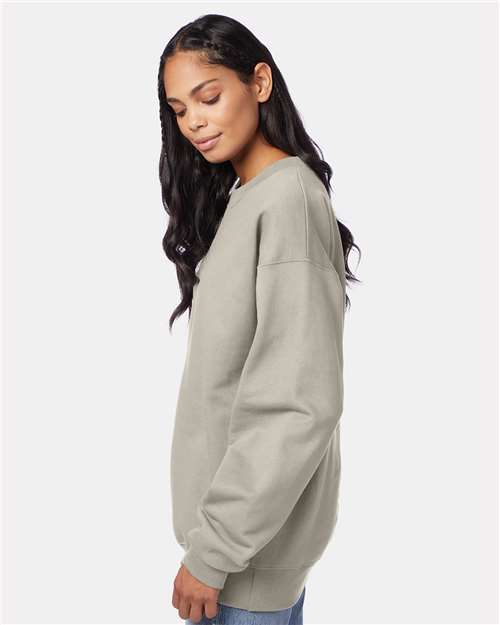 Hanes F260 Unisex Ultimate Cotton? Crewneck Sweatshirt - Side view