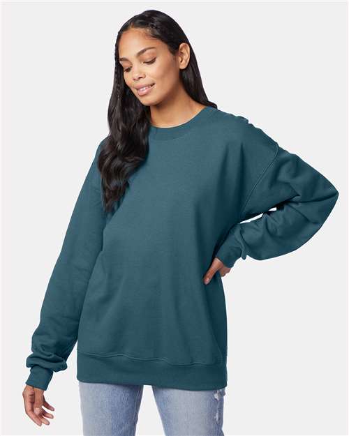 Hanes F260 Unisex Ultimate Cotton? Crewneck Sweatshirt - Front view