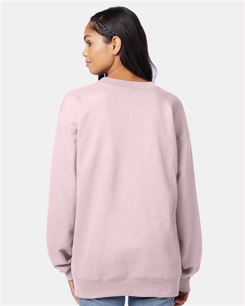 Hanes F260 Unisex Ultimate Cotton? Crewneck Sweatshirt - Back view