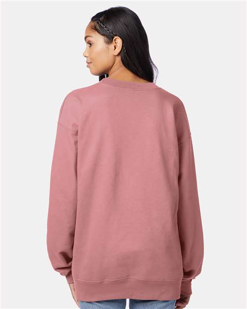 Hanes F260 Unisex Ultimate Cotton? Crewneck Sweatshirt - Back view