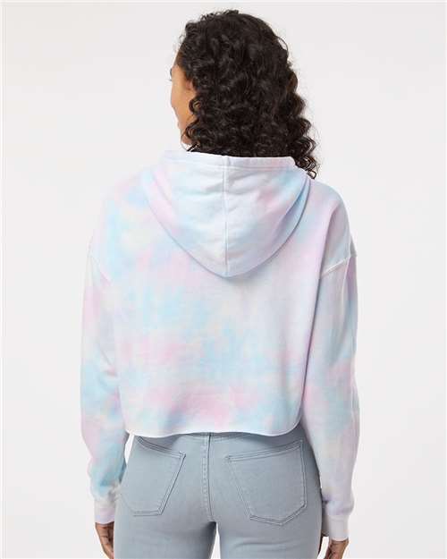 Independent Trading Co. AFX64CRP Women?s Lightweight Crop Hooded Sweatshirt - Back view
