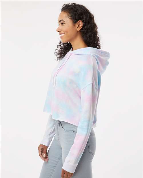 Independent Trading Co. AFX64CRP Women?s Lightweight Crop Hooded Sweatshirt - Side view