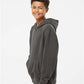 Independent Trading Co. PRM1500Y Youth Midweight Pigment-Dyed Hooded Sweatshirt - Side view