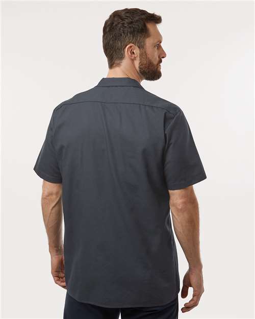 Dickies S535 Men's Industrial Short Sleeve Work Shirt - Back view